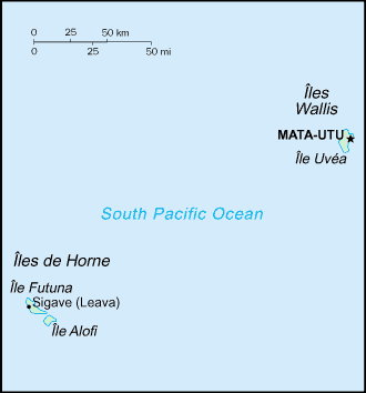 Carte de Wallis et Futuna.