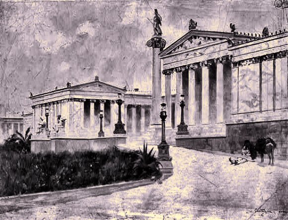 Castaigne : L'Académie d'Athènes.