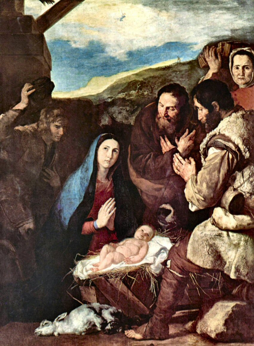 Ribera : l'adoration des Bergers.