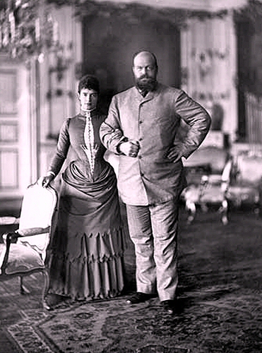 Alexandre III et la tsarine Maria.
