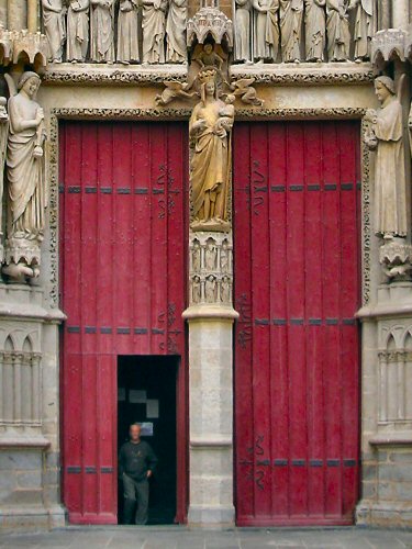 Cathdrale d'Amiens : trumeau du portail mridional.