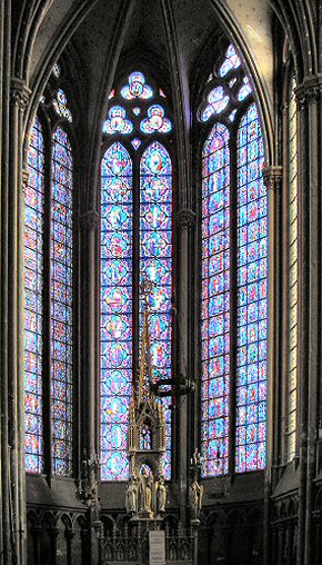 Amiens : vitraux de la cathédrale.