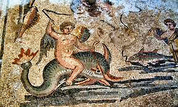 Mosaique antique : Arion.