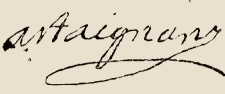 Signature de d'Artagnan.