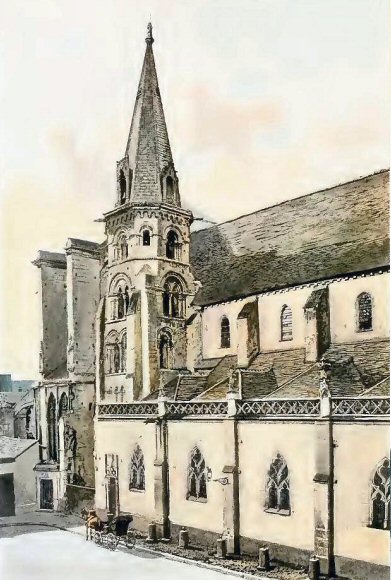 Auxerre : l'église Saint-Eusebe.