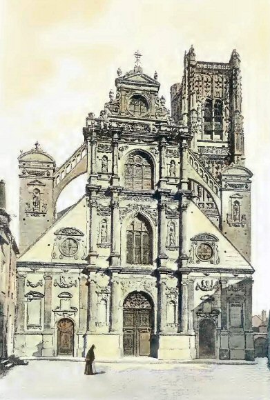 Auxerre : l'église Saint-Pierre en Vallée.