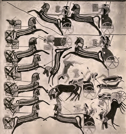 Bataille entre Hittites et Egyptiens.