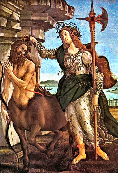 Botticelli : Minerve et le Centaure.