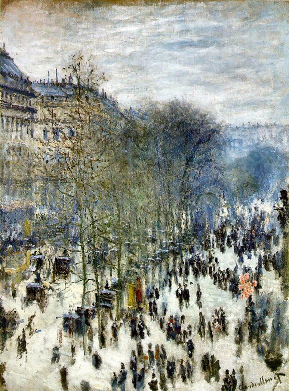 Paris : le boulevard des Capucines, par Monet.