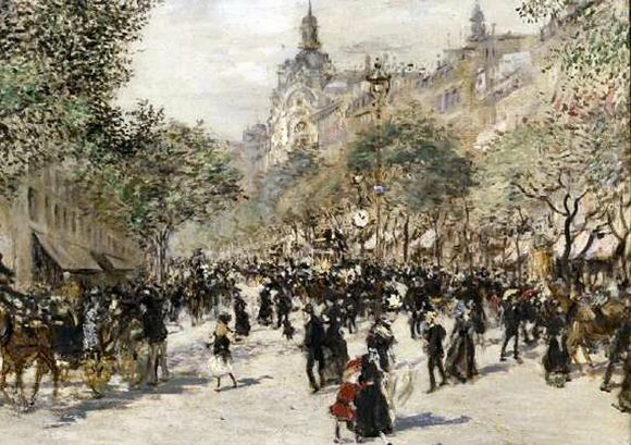Paris : le boulevard Haussmann, par Millet.