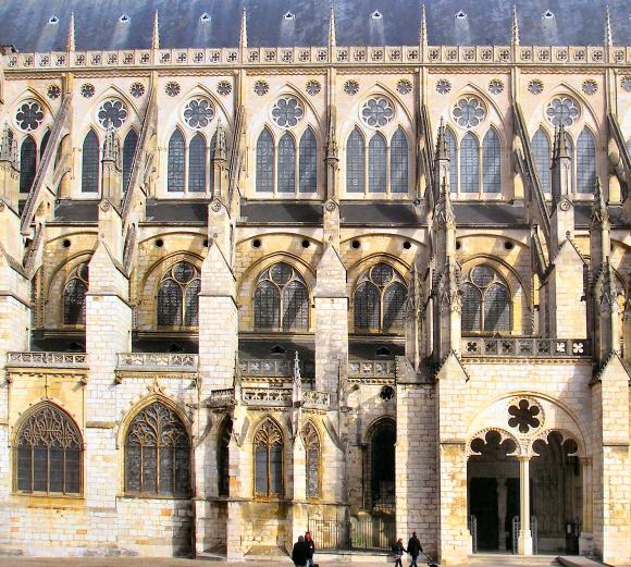 Bourges : façade méridionale de la cathédrale Saint-Etienne.