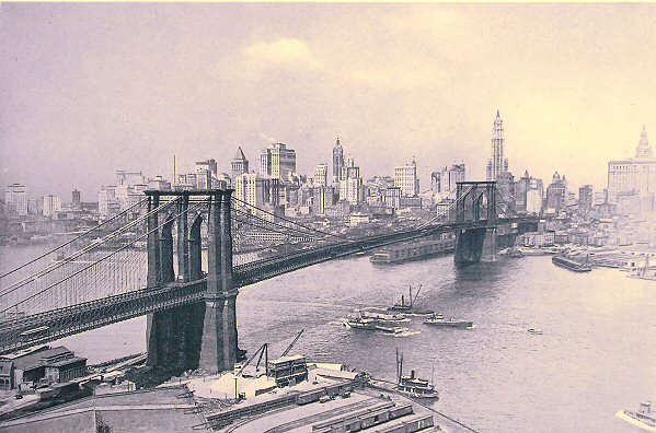 New York : le pont de Brooklyn.