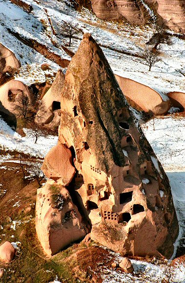Habitations troglodytiques en Cappadoce.
