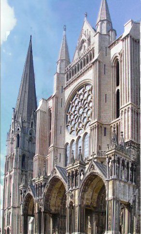 Cathdrale de Chartres : la faade Sud