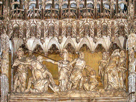 Cathdrale de Chartres : bas-relief de la cloture du choeur.