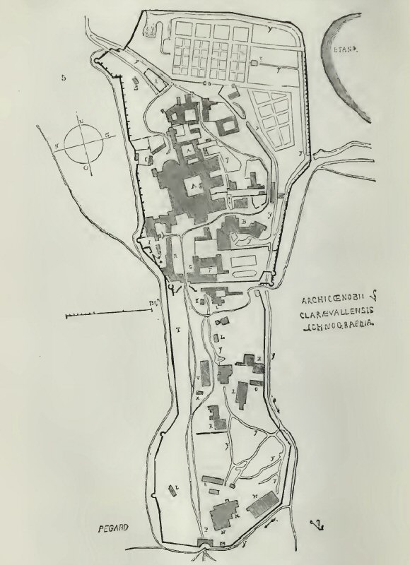 Plan de l'abbaye de Clairvaux.