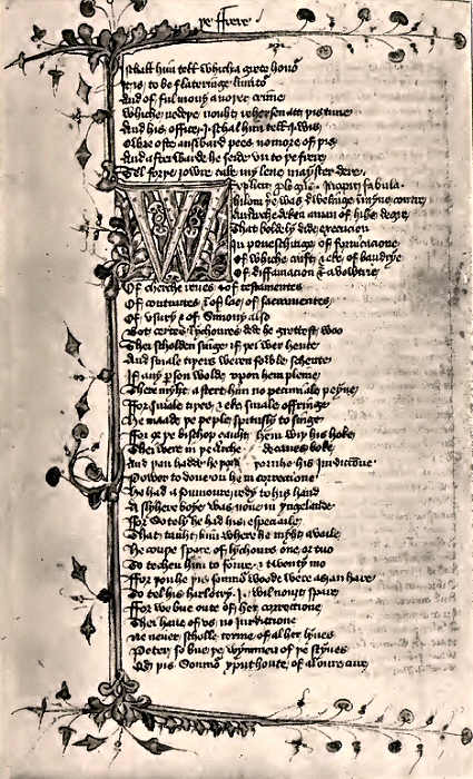 Chaucer : Contes de Canterbury.