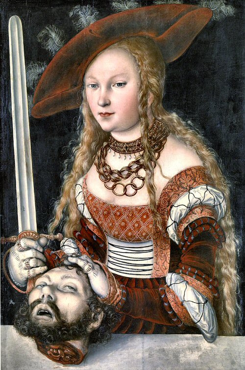 Cranach : Judith et la tte d'Holophrne.