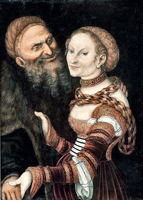 Cranach : le Vieil amoureux.