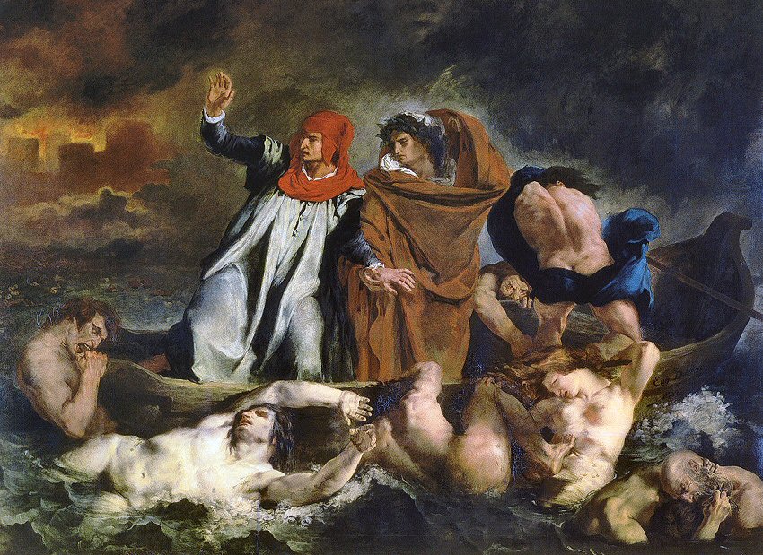 Delacroix : la barque de Dante.
