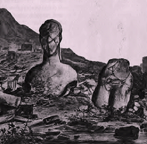 Statue colossale d'Apollon, à Délos.