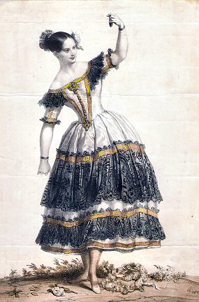 Fanny Elssler dansant la cachucha.