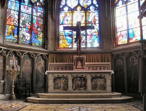 Fécamp : autel de l'église Saint-Etienne.