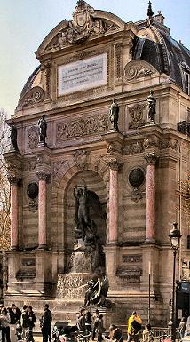 Fontaine Saint-Michel,  Paris (6e).