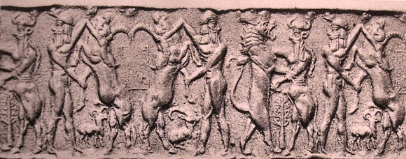 Gilgamesh et Enkidu.