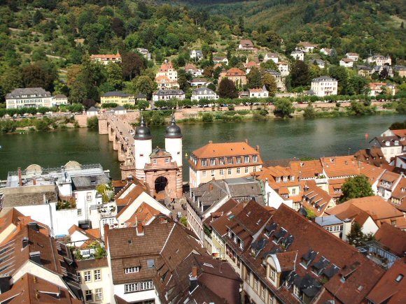 Allemagne : Heidelberg et la Neckar.