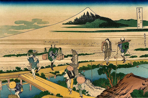 Hokusai : le Fuji depuis Nakahara.