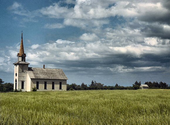 Kansas : une église près de Juction City.