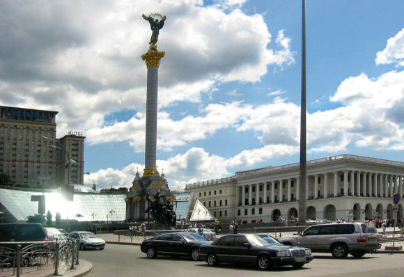 Kiev : la place de l'Indépendance.