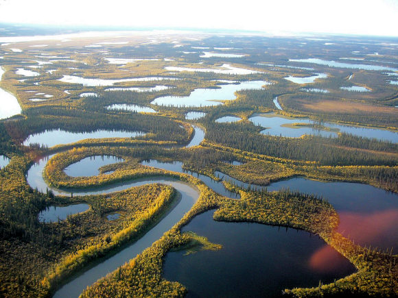 Ancien cours du fleuve Mackenzie.