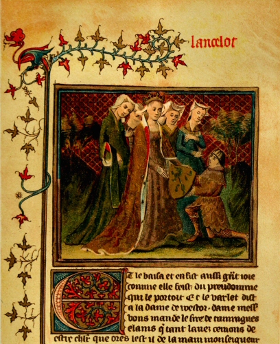 Miniature du Lancelot en prose.
