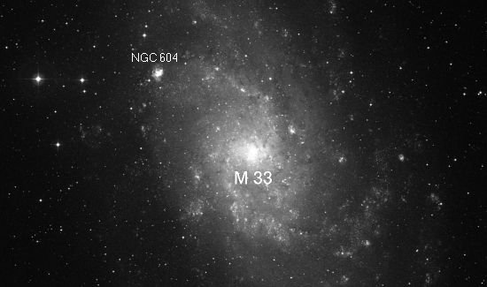 NGC 604, dans la galaxie M 33.