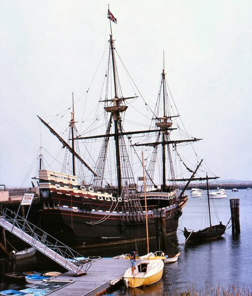 La rplique du Mayflower,  Plymouth.