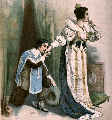 D'Artagnan et une dame.