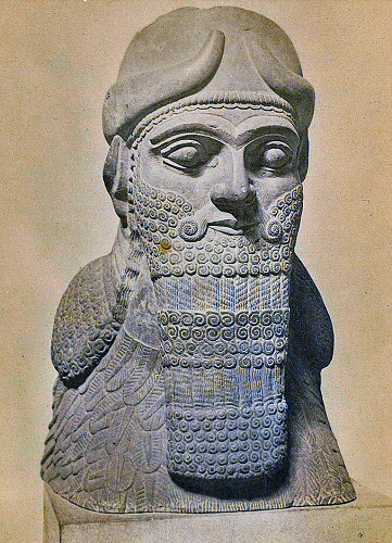 Nimrud : tte de gardien de porte.