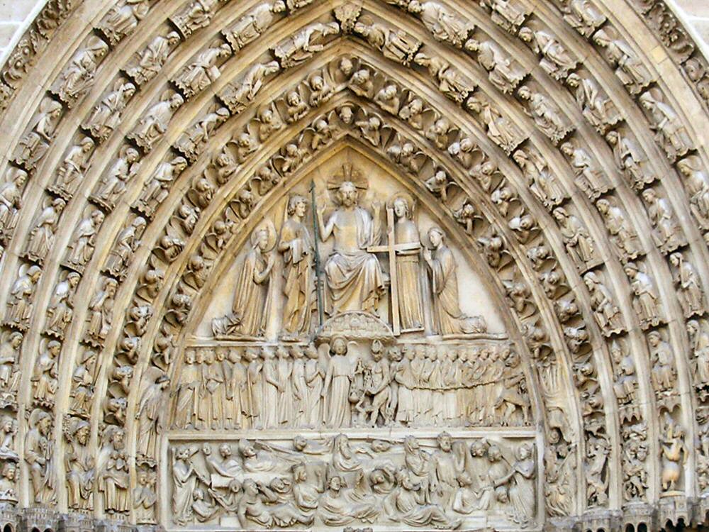 Notre-Dame de Paris : portail du Jugement dernier.