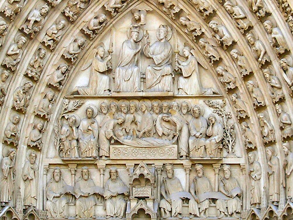Notre-Dame de Paris : portail de la Vierge.