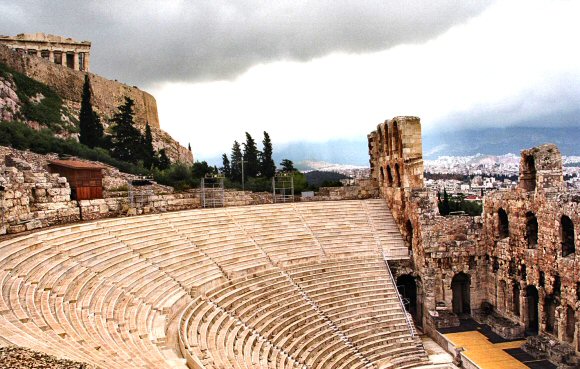 Athènes : l'Odéon d'Hérode Atticus.