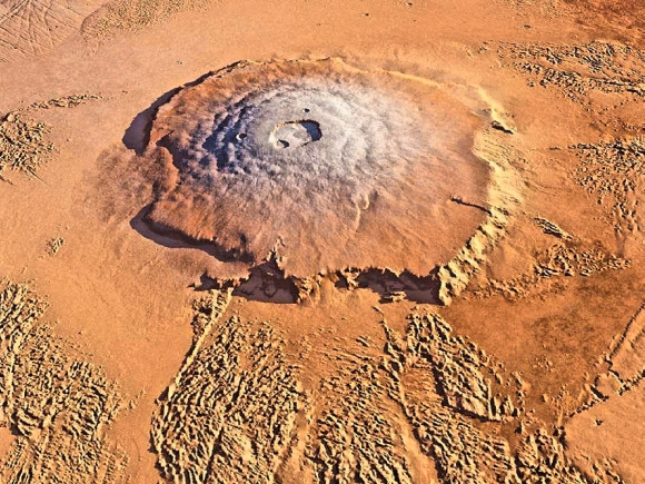 Olympus Mons, volcan martien.
