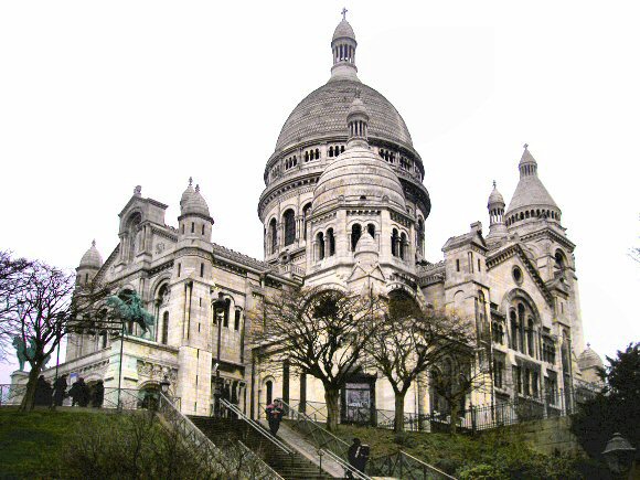 Paris : la basilique du Sacr Coeur,  Montmartre.
