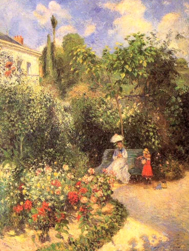 Jardin  Pontoise, par Pissarro.