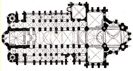 Mayence : plan de la cathédrale.