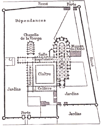 Plan de l'abbaye de Saint-Germain des Prés.