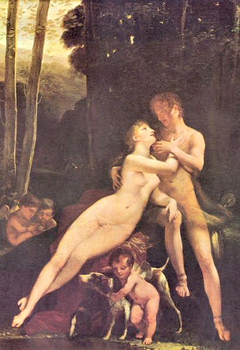 Vénus et Adonis, par Prudhon.