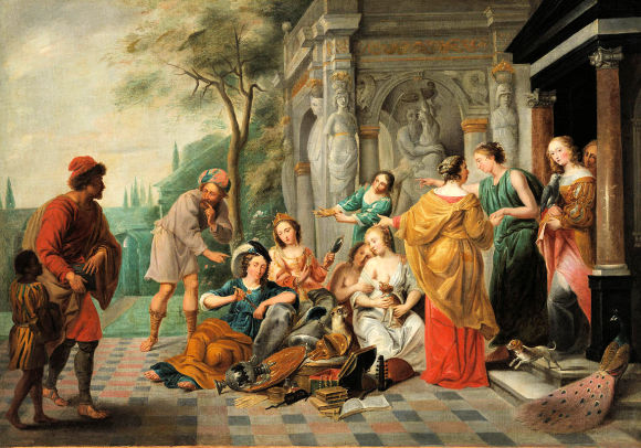 Quellin : Achille et les filles de Lycomède.