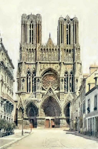 Reims : la cathédrale.